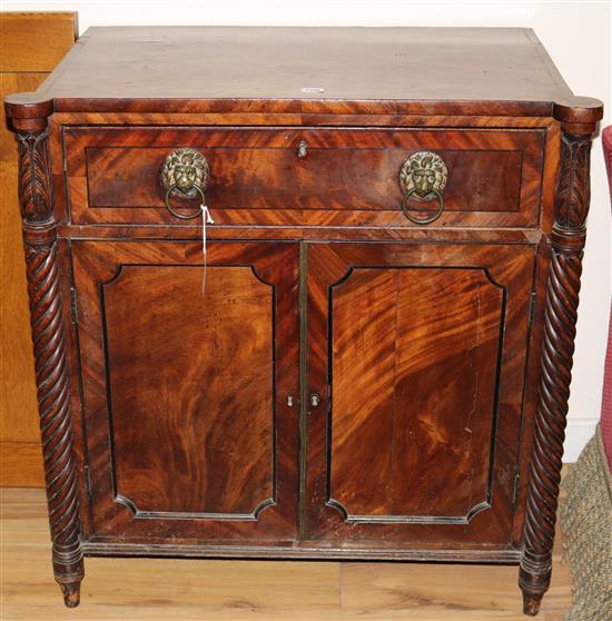 A Regency mahogany cupboard W.83cm